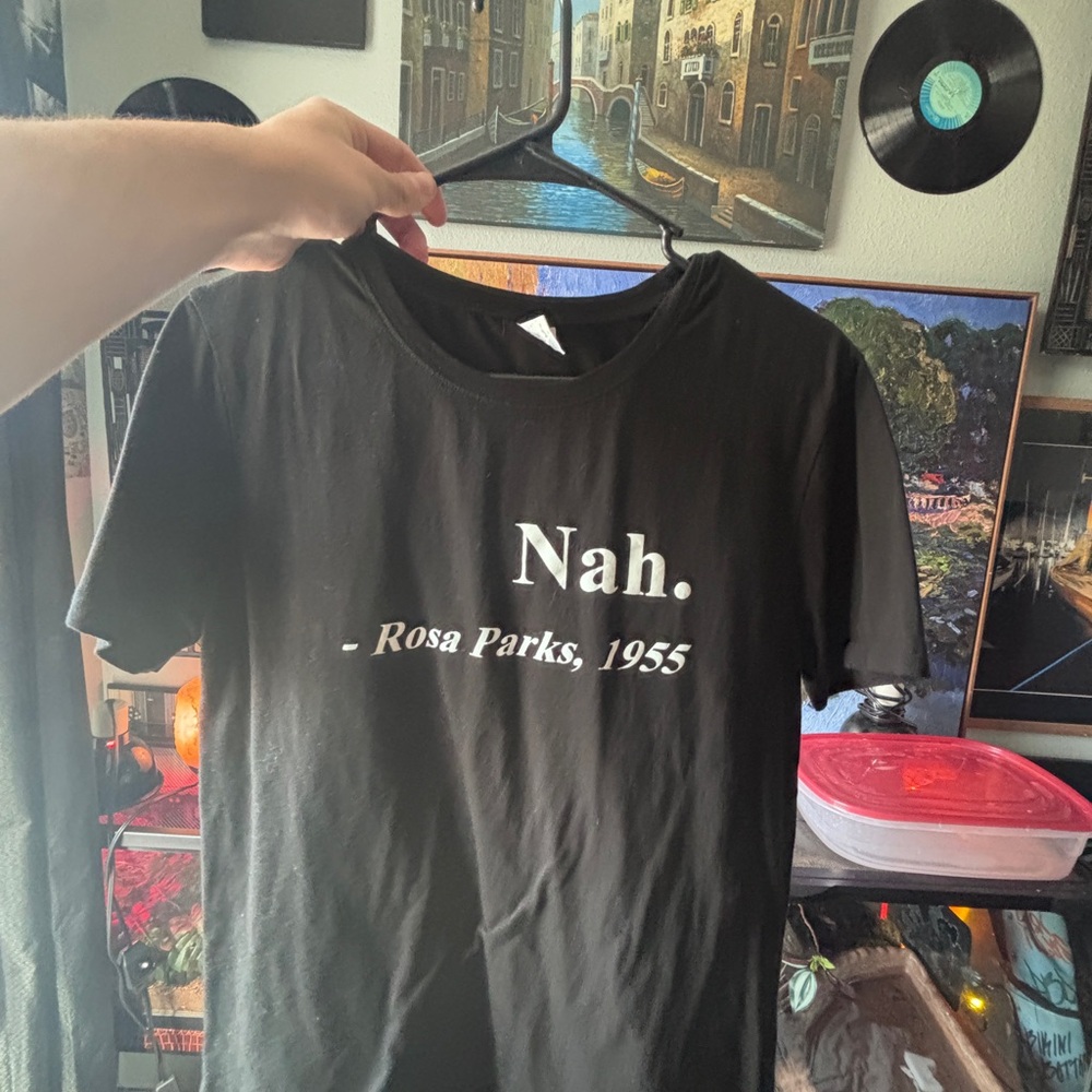 Black Graphic T-Shirt with Quote